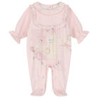 Baby Girls Pink Ruffled Babygrow, 1, hi-res